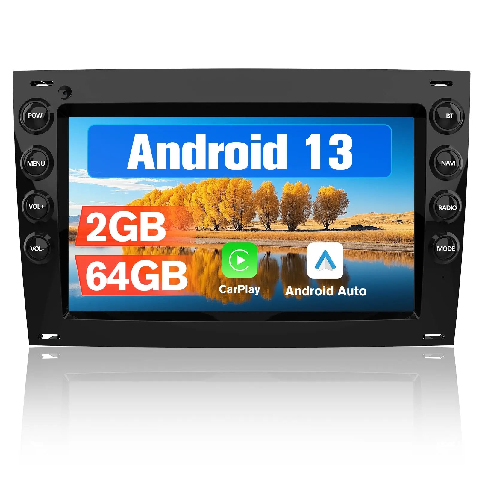 Radio Android 13.0 Para Coche 1 DIN 7 Pulgadas - GPS, WiFi, Bluetooth, DAB+, Espejo De Pantalla