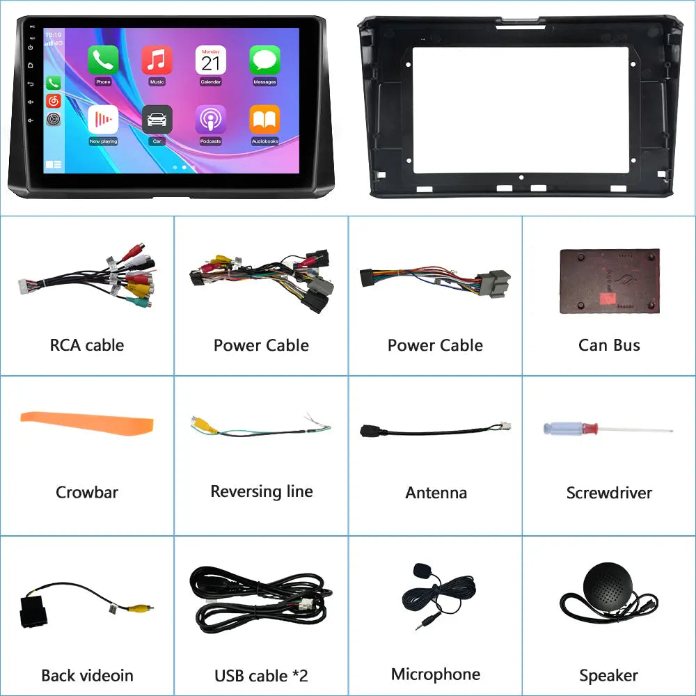 AWESAFE 10 Inch Car Radio for Toyota Corolla 2019-2021,Wireless Carplay & Android Auto Bluetooth Rear Camera SWC GPS Navigation AWESAFE