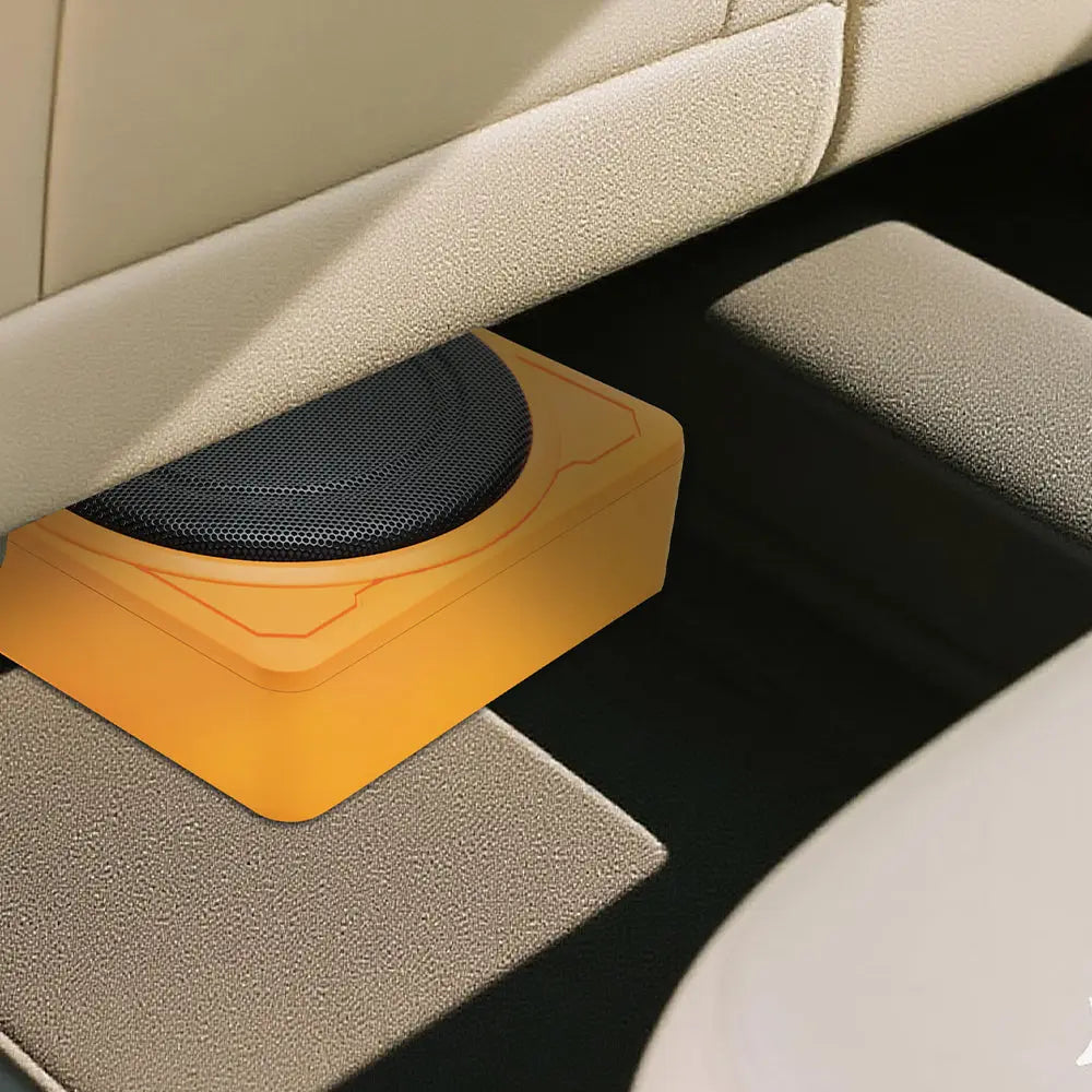 AWESAFE 10 inch 800W Slim Underseat Active Car/Truck Subwoofer, Deep Bass, Built-in Amplifier, Remote Control, Perfect for Car Audio Enthusiasts AWESAFE