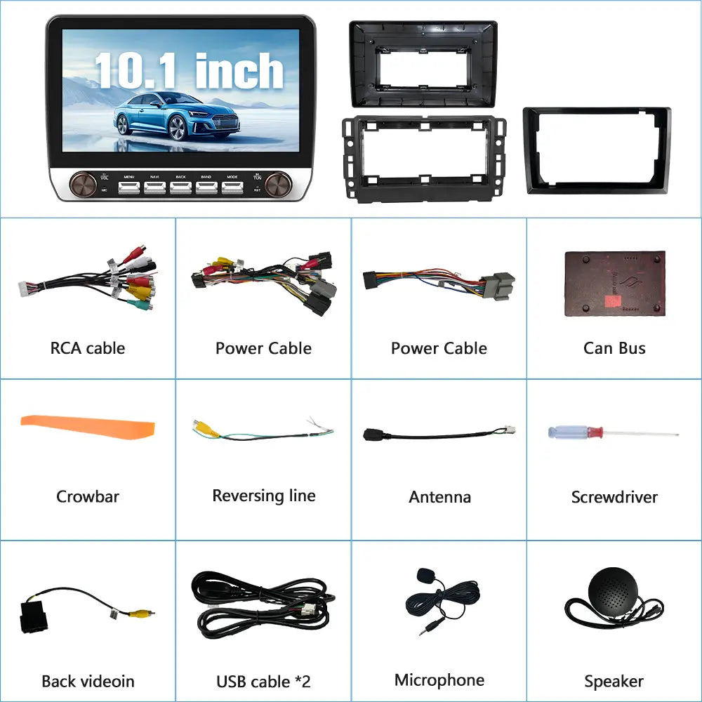 AWESAFE 10.1'' Android 13 Car Stereo 2G+64G wIth Backup Camera, Wireless CarPlay & Android Auto for GMC/Chevy Chevrolet AWESAFE