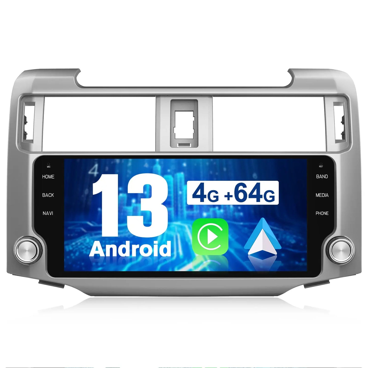 AWESAFE 10.33'' Car Radio Stereo Android 13 for Toyota 4Runner 2010-2023 with Wireless CarPlay & Android Auto/Bluetooth,Sliver AWESAFE