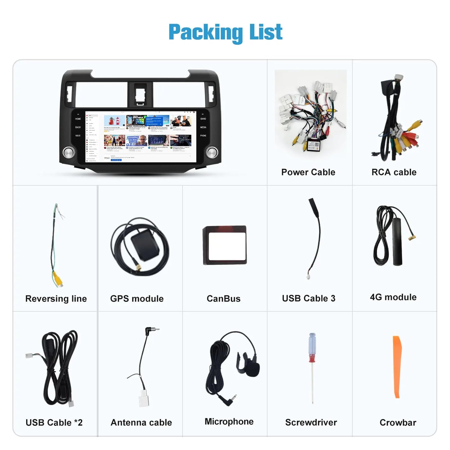 AWESAFE 10.33'' Car Radio Stereo for Toyota 4Runner 2010-2023 Android 13 with Wireless CarPlay & Android Auto AWESAFE