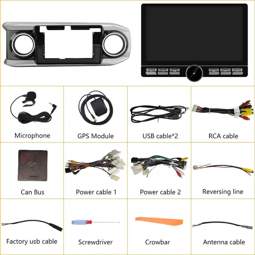 AWESAFE 10.6 Inch Touch Screen 4G+64G Car Radio Stereo for Toyota Tacoma 2016 2017 2018 2019 2020 2021 Android 13 Qualcomm 6125 Wireless CarPlay Android Auto AWESAFE SHOP