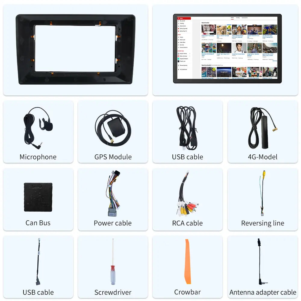 AWESAFE 11.5 inch Android Radio Replacement for Jeep Wrangler JK Gand Cherokee Dodge Ram 1500, Car Stereo Touch Screen Head Unit Bulit in CarPlay Android Auto AWESAFE