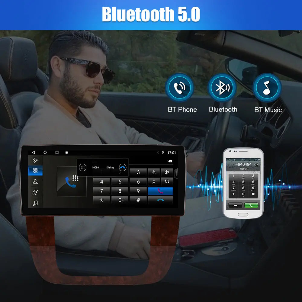 AWESAFE Android 11 Car Radio Stereo for GMC Sierra Yukon Chevrolet Silverado Tahoe Suburban 10.3 inch Screen Upgrade Built in Carplay/Android Auto GPS SWC BT AM/FM 4G RAM 64G ROM Head Unit AWESAFE