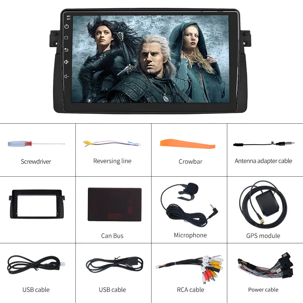 AWESAFE Android 12 Car Radio Stereo for BMW E46 Rover75 MGZT, Carplay/Android Auto 9 inch with DSP BT GPS FM AWESAFE SHOP