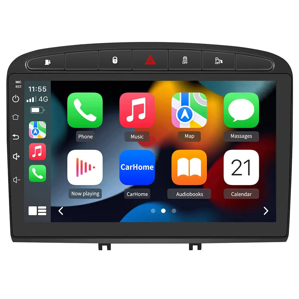 Autoradio Android 15 9" 2Go+64Go Pour Peugeot 308/408 2007-2015 – CarPlay/Android Auto Sans Fil, GPS, WiFi, Caméra Recul, Bluetooth