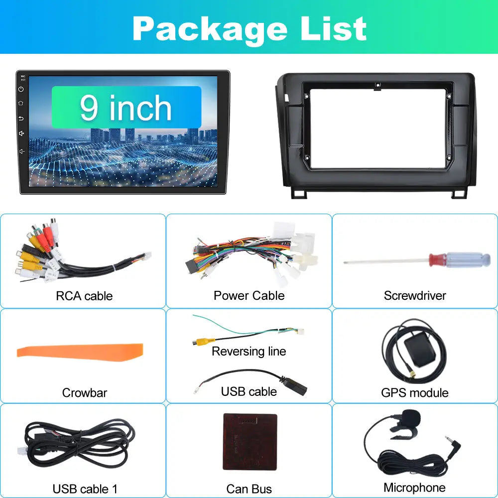 AWESAFE Android 12 Car Radio Stereo for Toyota Tundra 2007-2013 / Sequoia 2008-2018 with Built-in Wireless Apple CarPlay & Android Auto AWESAFE