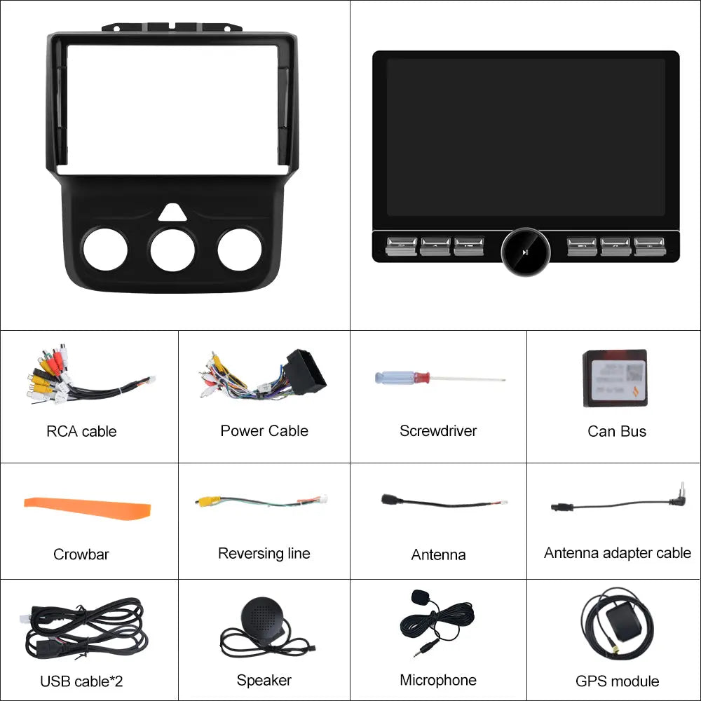 AWESAFE Android 13 4G+64G Car Radio Stereo for Dodge RAM 2013-2019 (Manual AC) 10.6-Inch Touchscreen | Qualcomm Chip | 4GB+64GB | Wireless CarPlay & Android Auto AWESAFE
