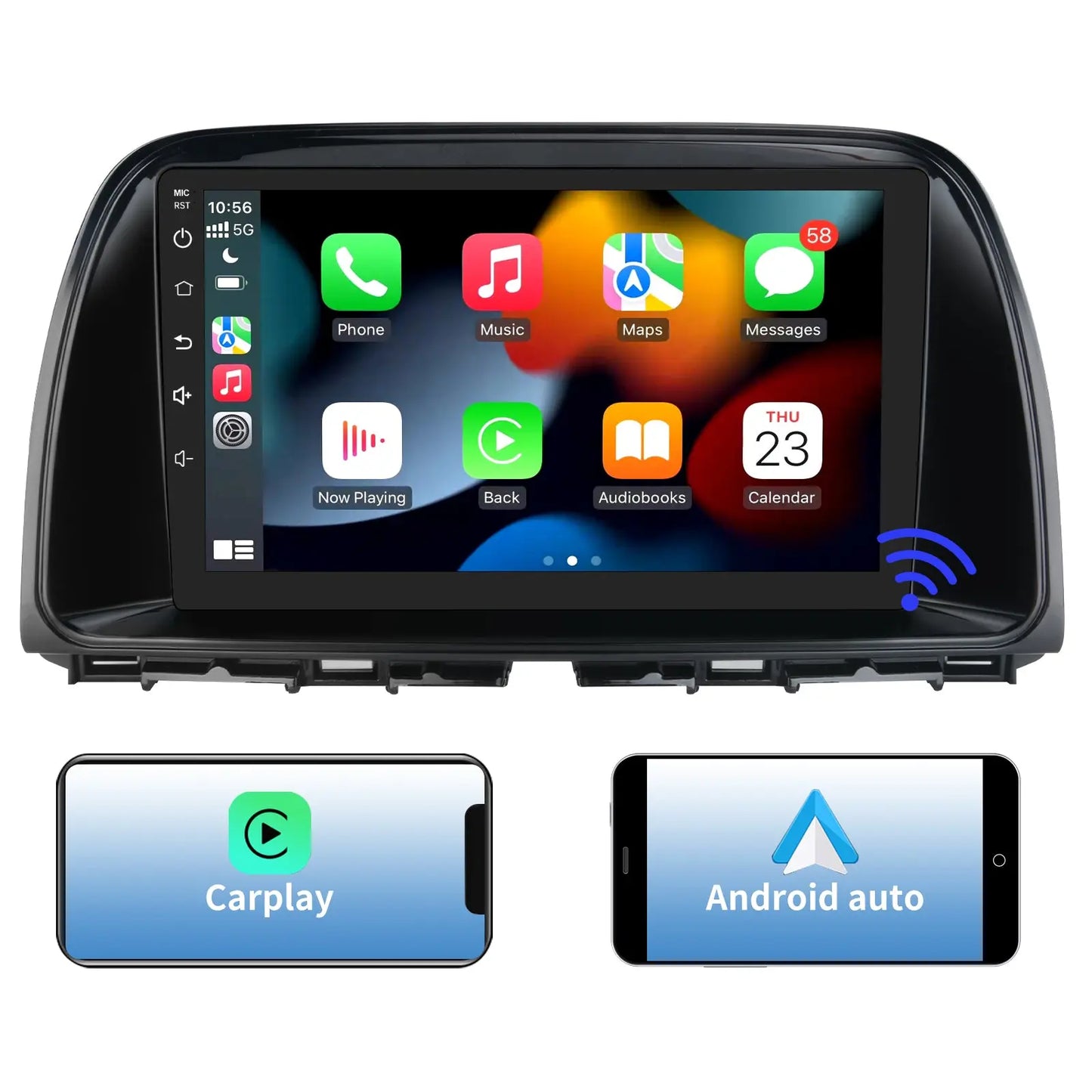AWESAFE Android 13 Auto Radio Stereo mit 9-Zoll-Touchscreen & 2G+32G - Split-Screen Funktion, Bluetooth/RDS/CarPlay/Android Auto - Für Mazda CX-5 2013-2016 AWESAFE SHOP