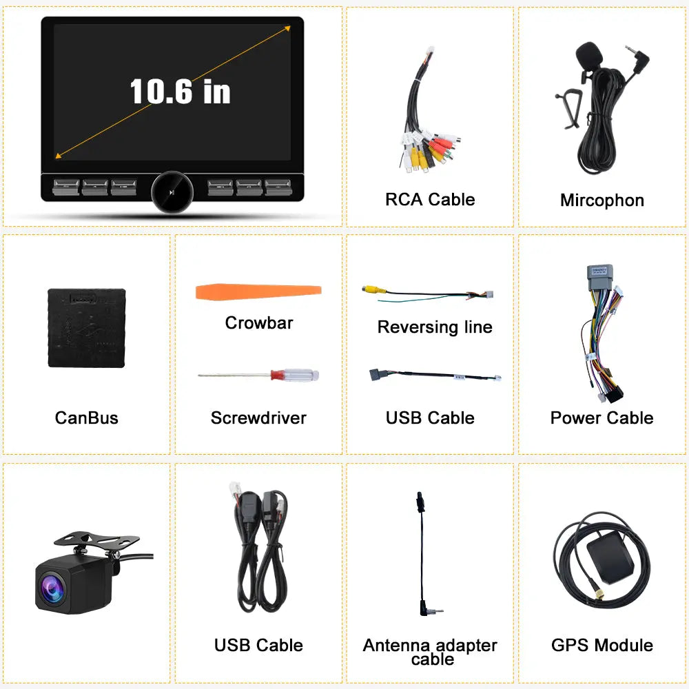 AWESAFE Android 13 Car Radio Stereo 10.1 Inch 4+64G Qualcomm 6125 Dual Bluetooth 5.0 Wireless CarPlay Android Auto for Jeep Wrangler 2007-2018 Dodge Ram 2009-2012 AWESAFE SHOP