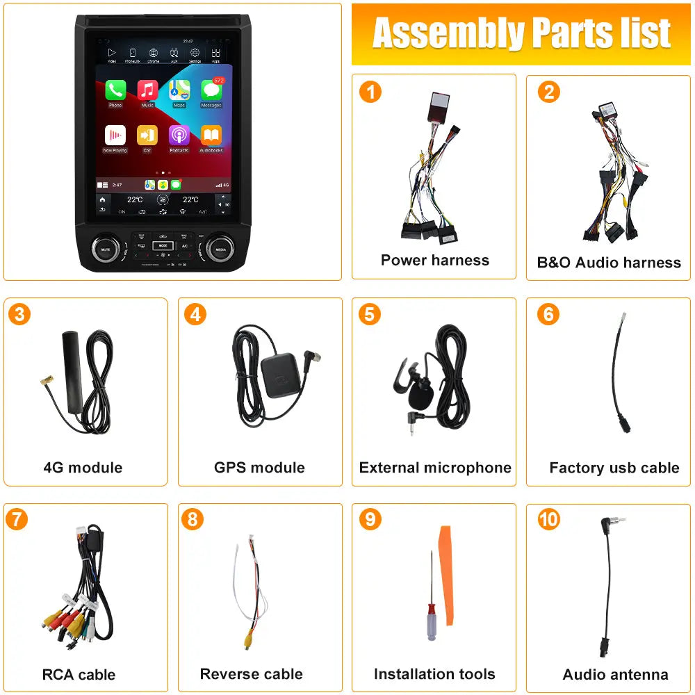 AWESAFE Android 13 Car Radio Stereo for 2015-2021 Ford F-150 with Factory B&O Audio - 12.1" Touch Screen, 4+64GB, Wireless CarPlay & Android Auto AWESAFE SHOP