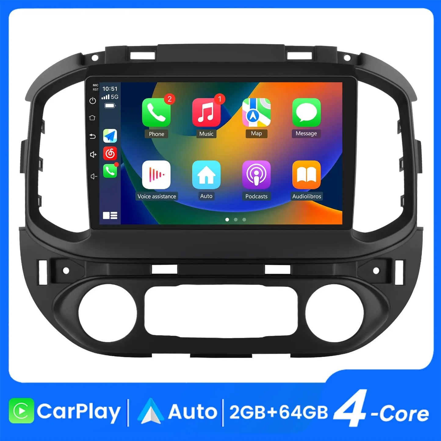 AWESAFE Android 13 Car Radio Stereo for Chevy Colorado 2015-2018 / GMC Canyon 2015-2019 with Built-in Wireless Apple CarPlay & Android Auto AWESAFE