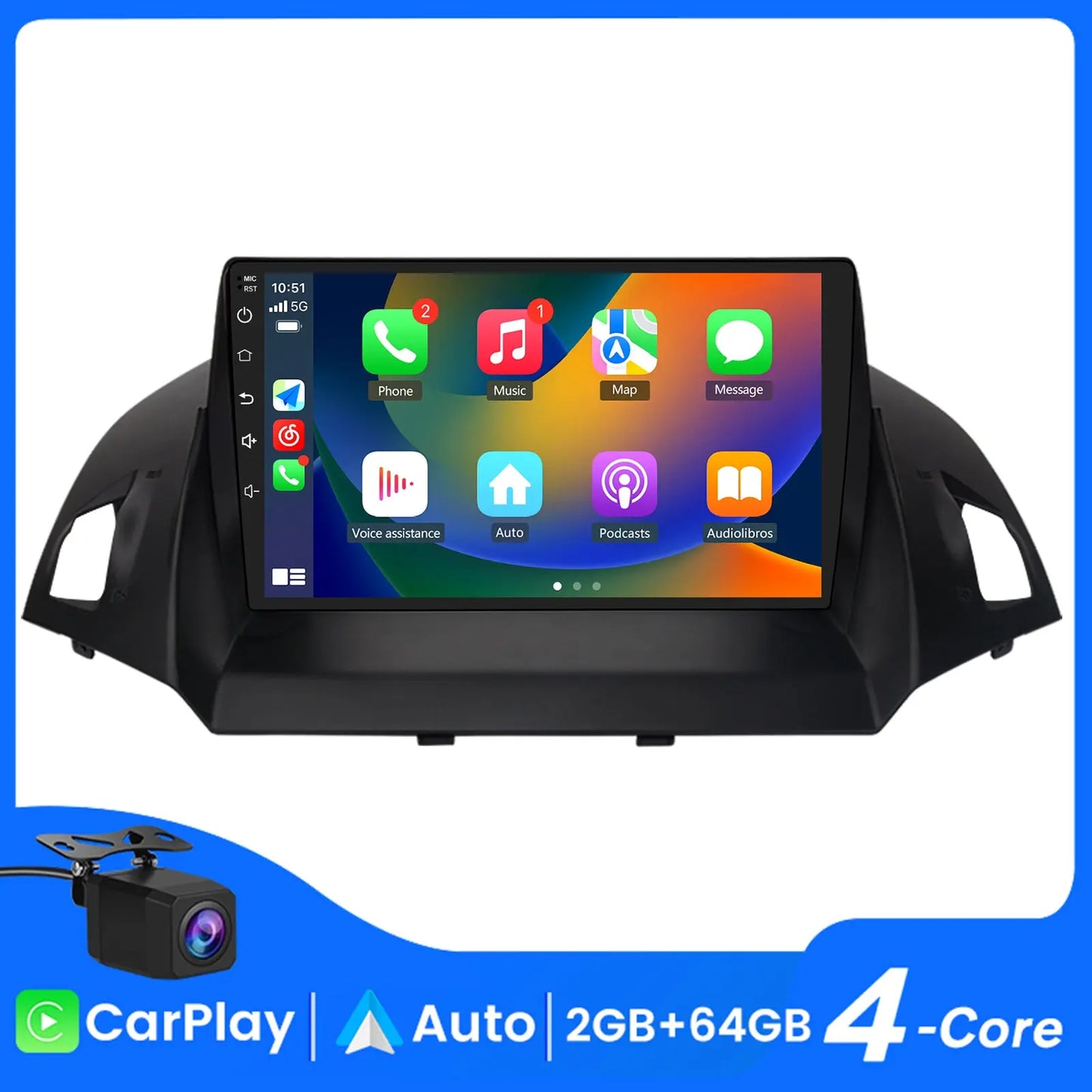 AWESAFE Android 13 Car Radio Stereo for Ford Escape 2013-2016 with Built-in Wireless Apple CarPlay & Android Auto AWESAFE