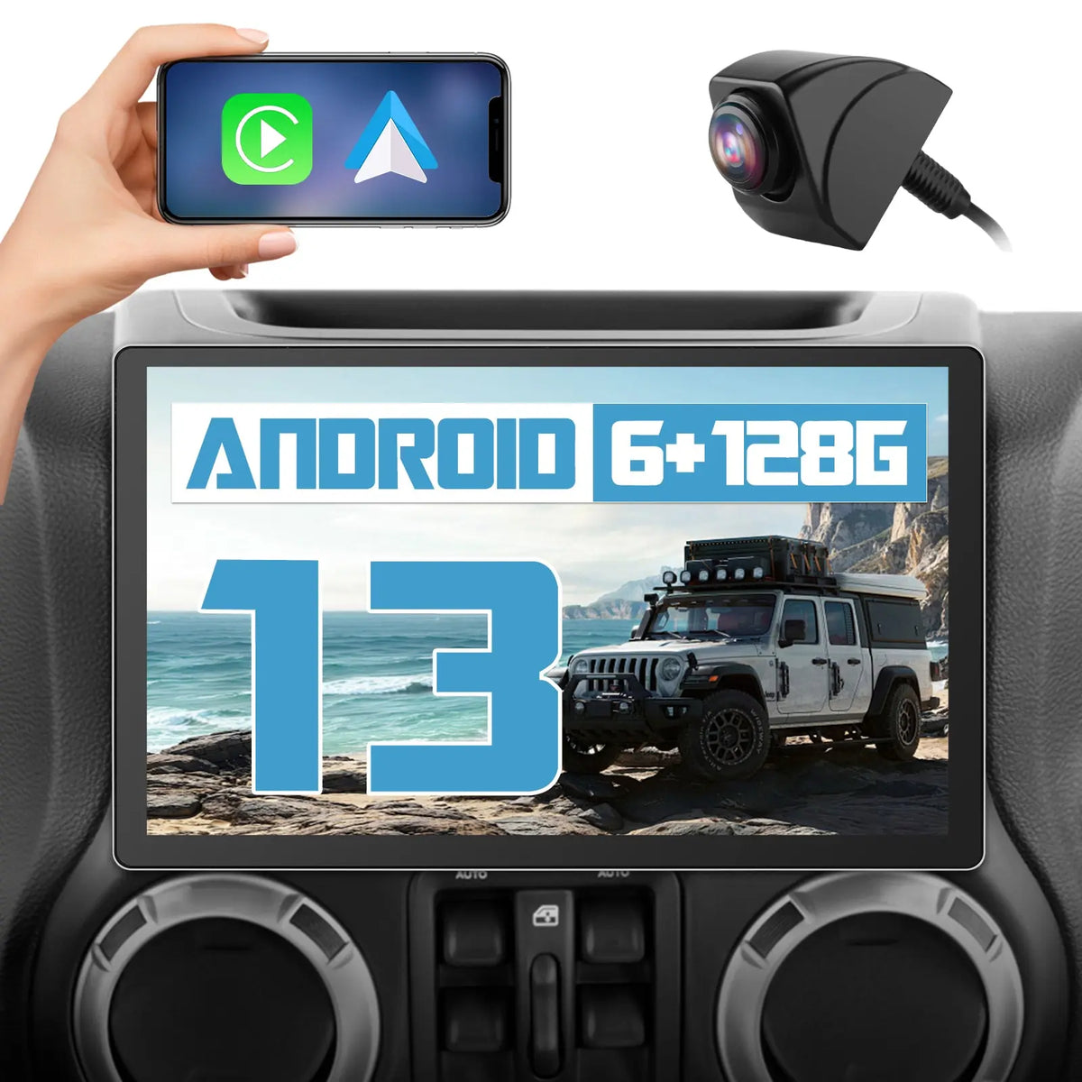 AWESAFE Android 15 Car Radio Stereo for Jeep Dodge 11.5 inch with Built-in Wireless Apple CarPlay & Android Auto AWESAFE
