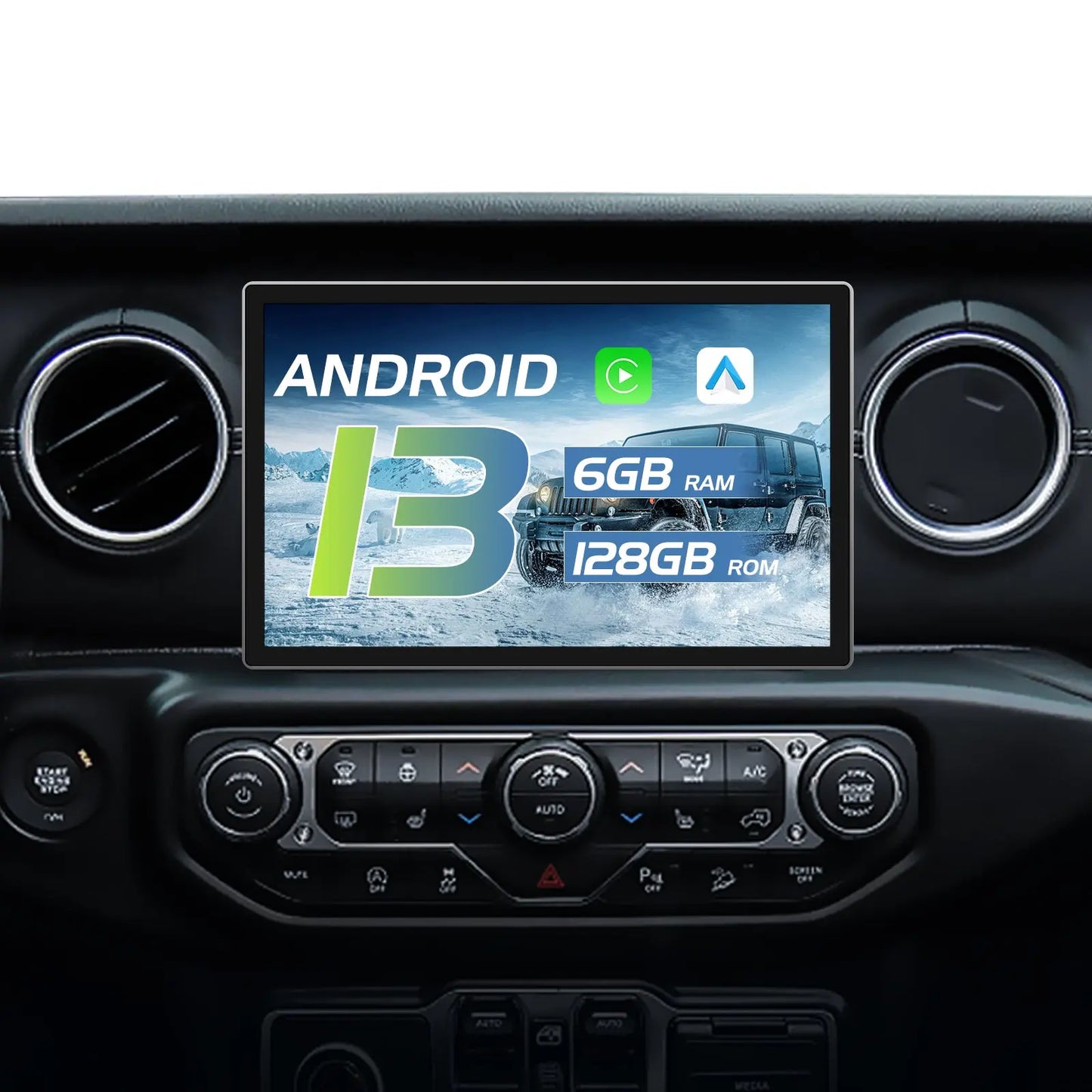 AWESAFE Android 13 Car Radio Stereo for jeep Wrangler JL 2018-2022 & jeep Gladiator 2020-2022 with Built-in Wireless Apple CarPlay & Android Auto AWESAFE