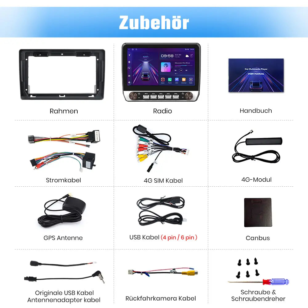 AWESAFE Android 13 Car Radio Stereo mit 10,1 Zoll Touchscreen Drehknopf Bluetooth FM für Fiat Ducato Peugeot Boxer Citroen Jumper Carplay Android Auto AWESAFE SHOP