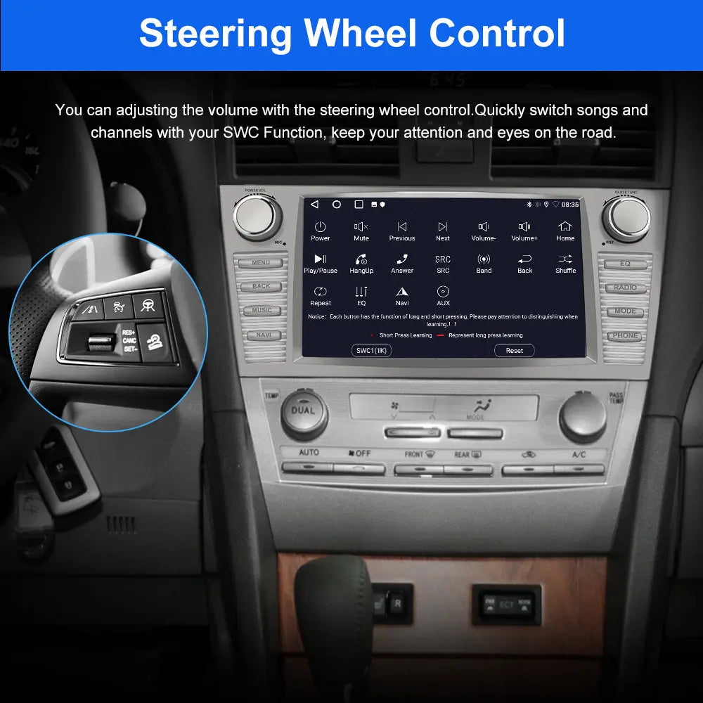 AWESAFE Android 15 Car Radio Stereo with Wireless CarPlay & Android Auto for Toyota Camry 2007-2011 AWESAFE