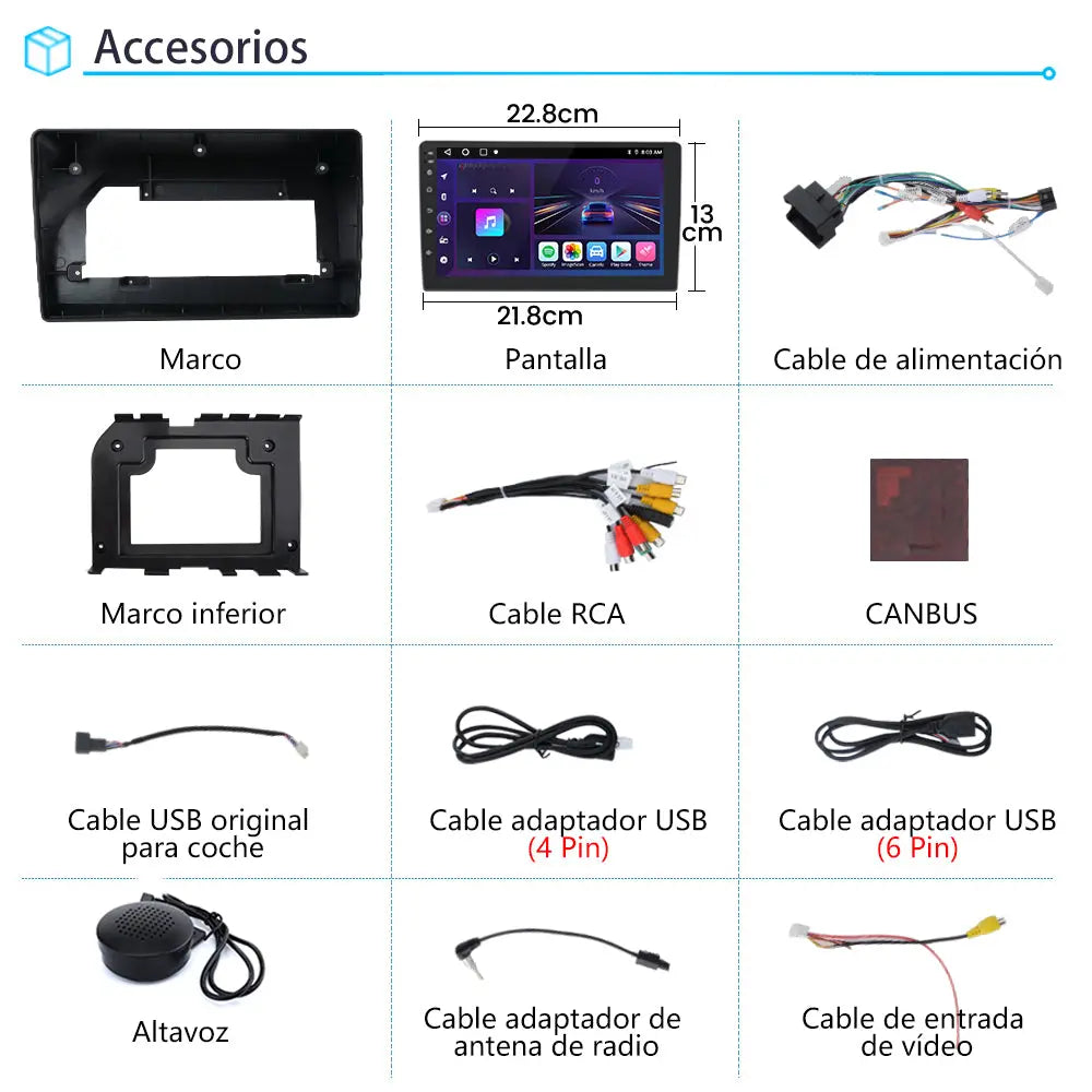 AWESAFE Android 13 Radio de Coche 9 Pulgadas 2GB+32GB con Bluetooth/DSP/FM/RDS, CarPlay y Android Auto Inalámbricos - Para Citroen C5 2008-2017 AWESAFE