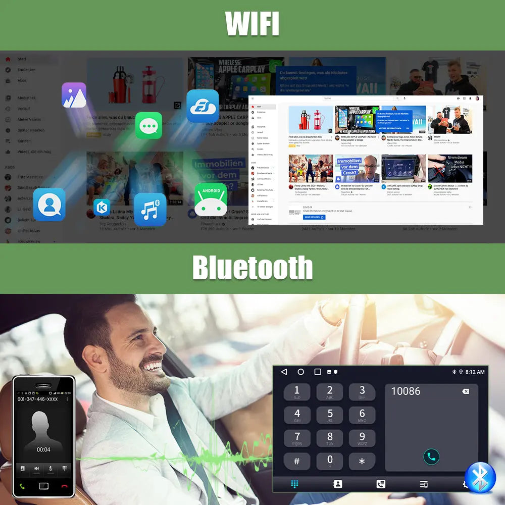 AWESAFE Android 13 Radio de Coche 9 Pulgadas 6GB+128GB con Bluetooth/GPS/FM/4G, CarPlay Inalámbrico y Android Auto - Pare Seat Leon MK2 (2005-2012) AWESAFE