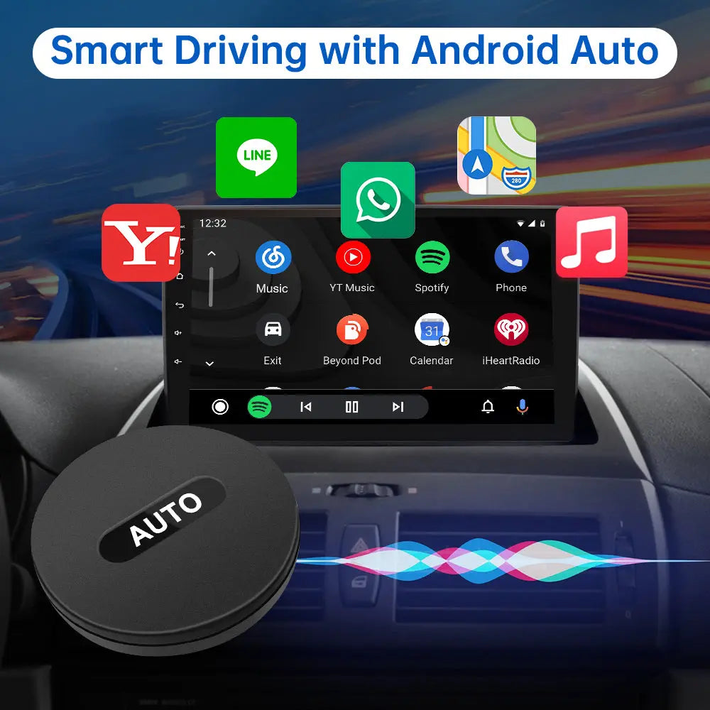 AWESAFE Android Auto Wireless Adapter, Upgrade Android Auto Wireless Dongle Required for Factory Wired Android Auto Cars and Android Phones AWESAFE