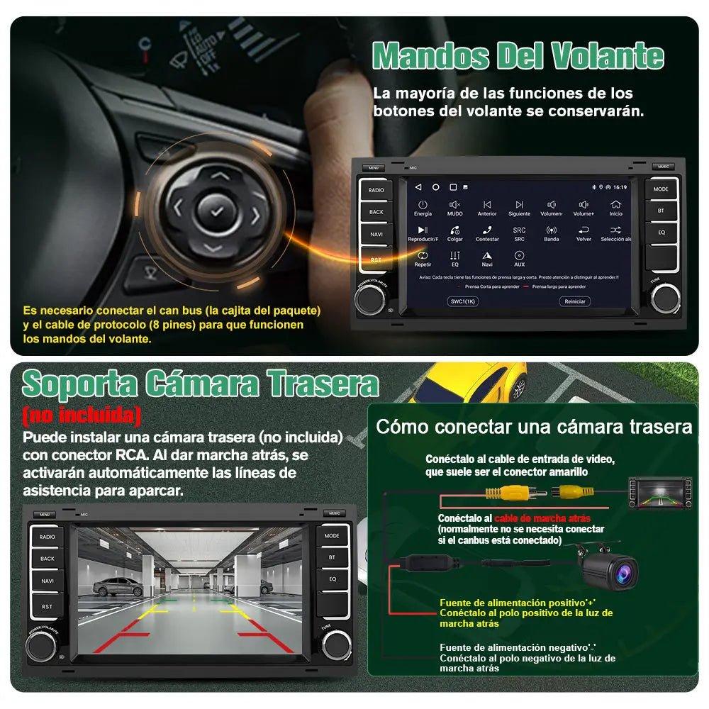 AWESAFE Android Car Stereo Para VW Touareg 2004-2011 /VW Transporter T5 Multivan 2004-2009 Sistema Actualización de Radio de Pantalla Táctil con Carplay Inalámbrico Android Auto, Soporte Bluetooth WiFi Navegación GPS AWESAFE
