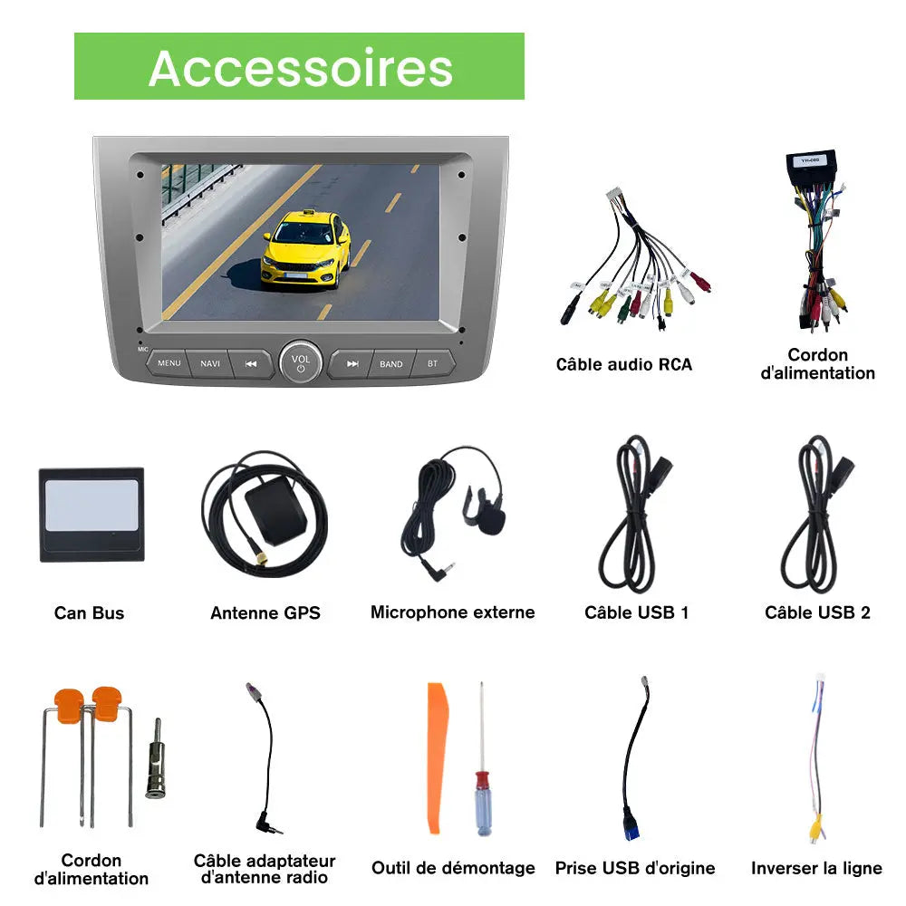 AWESAFE Autoradio 7 pouces Android 13 6+128 Go avec Bluetooth/DSP/GPS/Mirror Link/Android Auto & CarPlay sans fil - pour Aifa Romeo Mito 2008-2019 AWESAFE SHOP