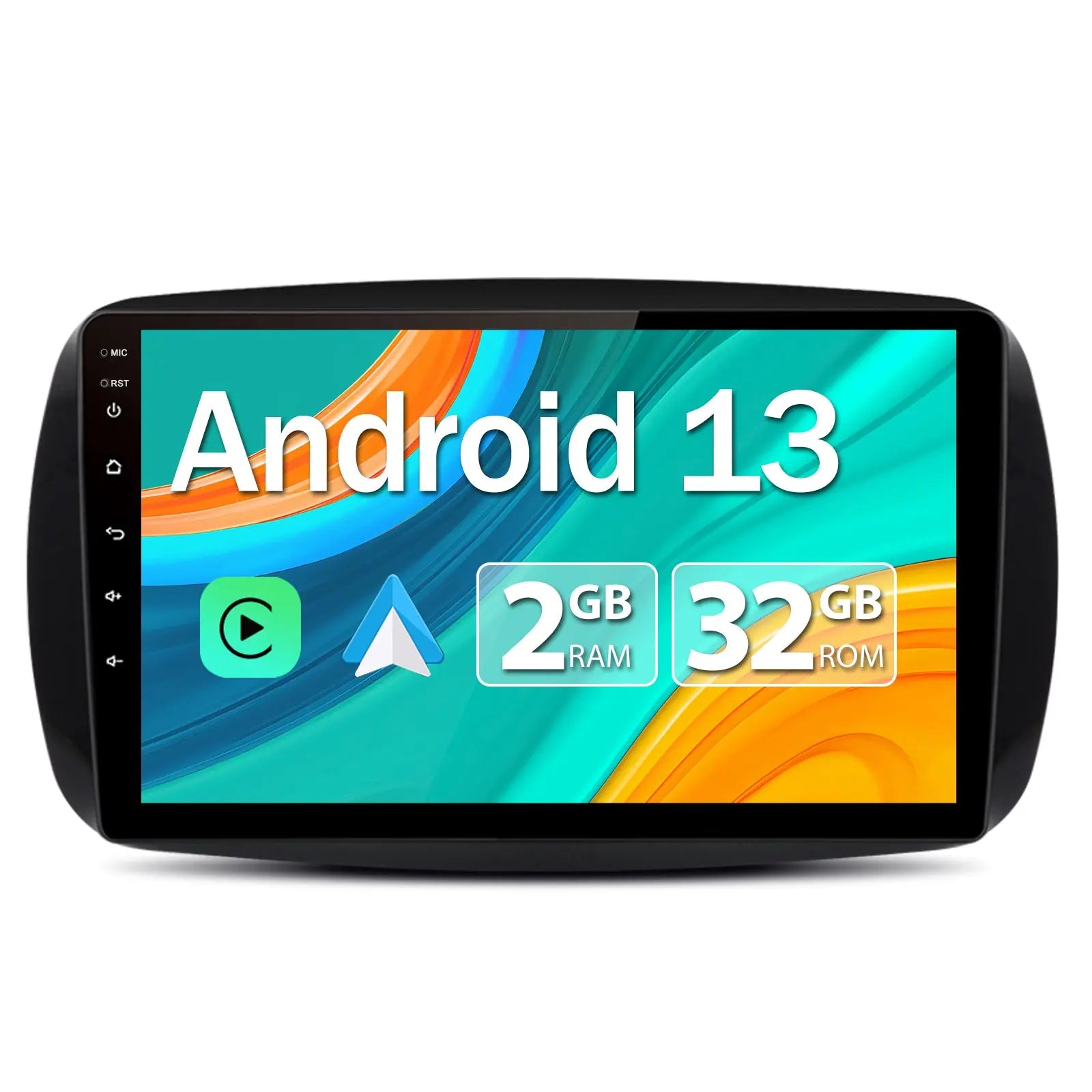 Android 13 Autoradio Für Smart Forfour Fortwo 453 - 9 Zoll Touchscreen Mit CarPlay & Rückfahrkamera