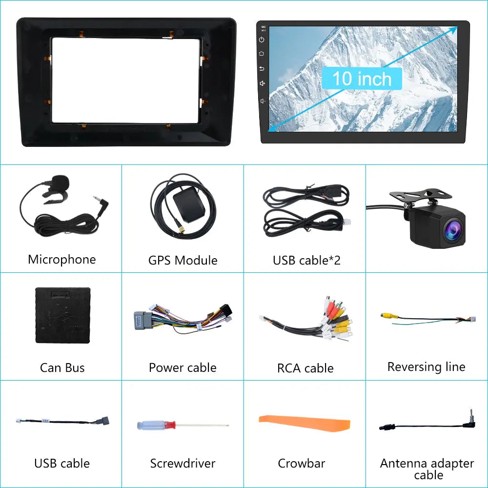 AWESAFE Car Radio Stereo for Jeep Wrangler(2007-2016) with Built in Wireless Carplay Andriod Auto AWESAFE