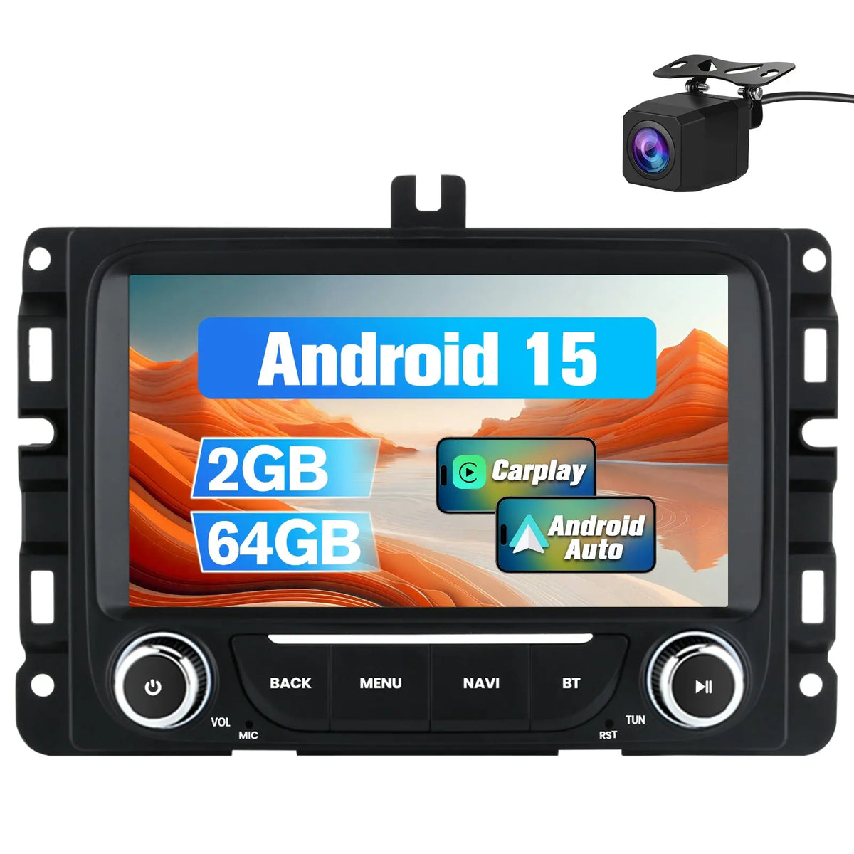 AWESAFE Car Radio Stereo with Wireless CarPlay & Android Auto GPS for Dodge Ram 1500 2500 3500 2013-2019 AWESAFE