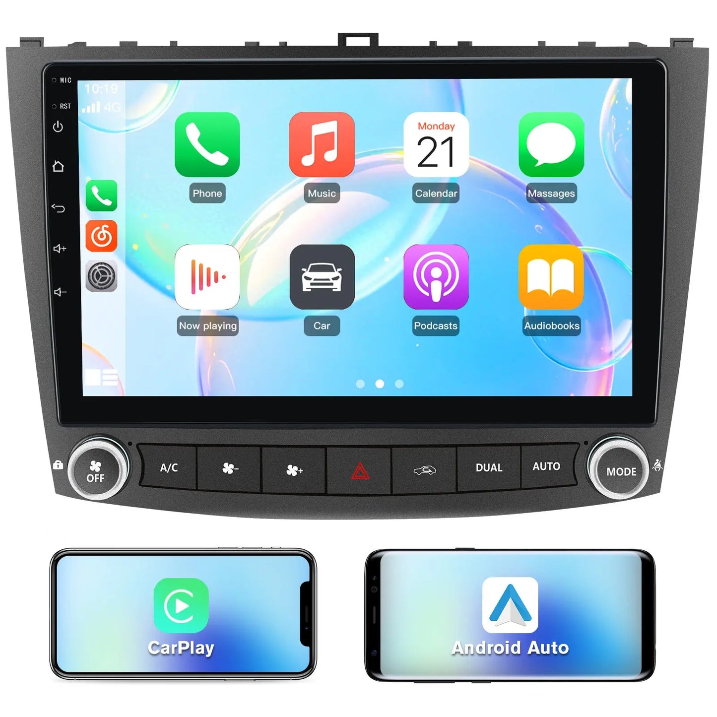 AWESAFE Car Stereo For Lexus IS250 IS300 IS200 IS220 IS350 2005-2012,Android 13 10'' Touchscreen Bluetooth Car Radio with Wireless Carplay & Android Auto AWESAFE