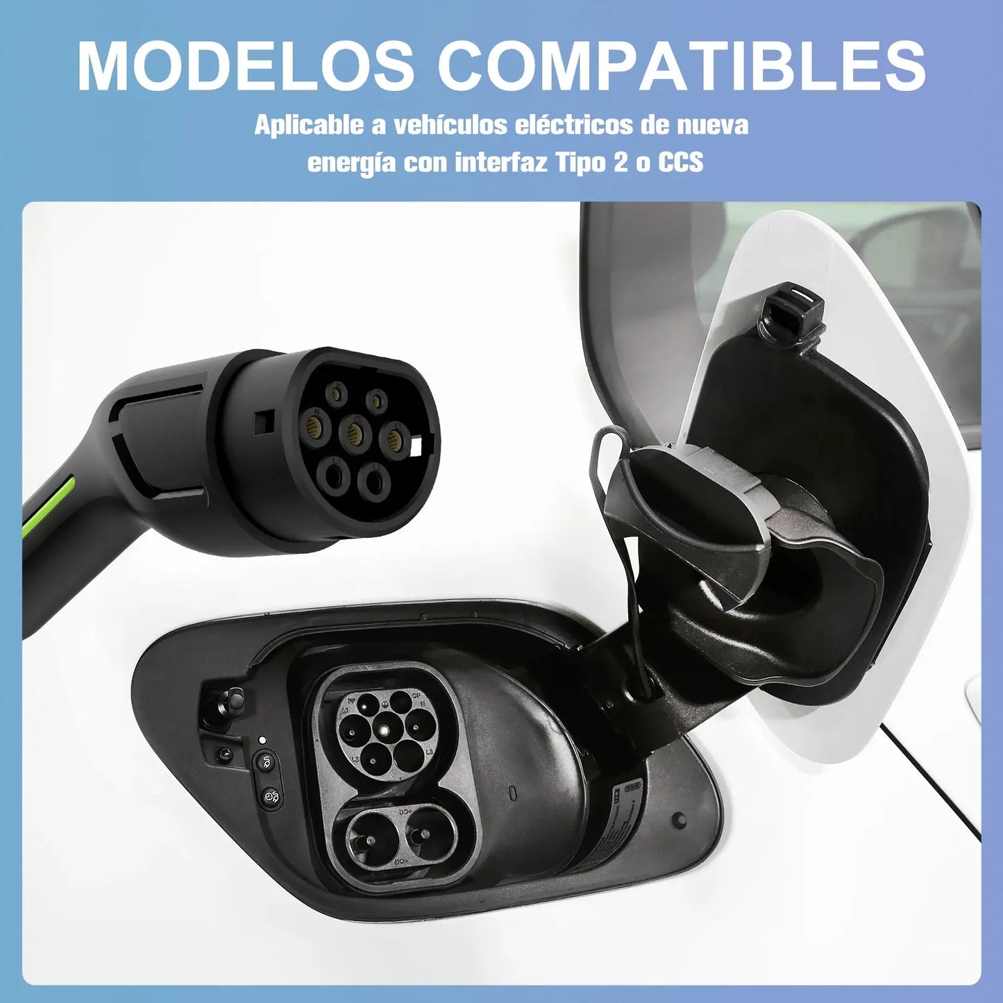 AWESAFE Tragbares EV-Ladeger para vehículos eléctricos tipo 2 ,22 KW Wallbox móvil para vehículos eléctricos Grado AWESAFE