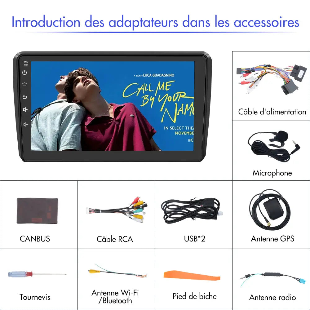 AWESAFE Autoradio Android 12 pour Audi A3/S3/RS3【2Go+32Go】 9 Pouces avec Carplay Android Auto GPS Bluetooth/FM/RDS/USB/WiFi/Dab+/Commande Au Volant/Aide au Stationnement AWESAFE