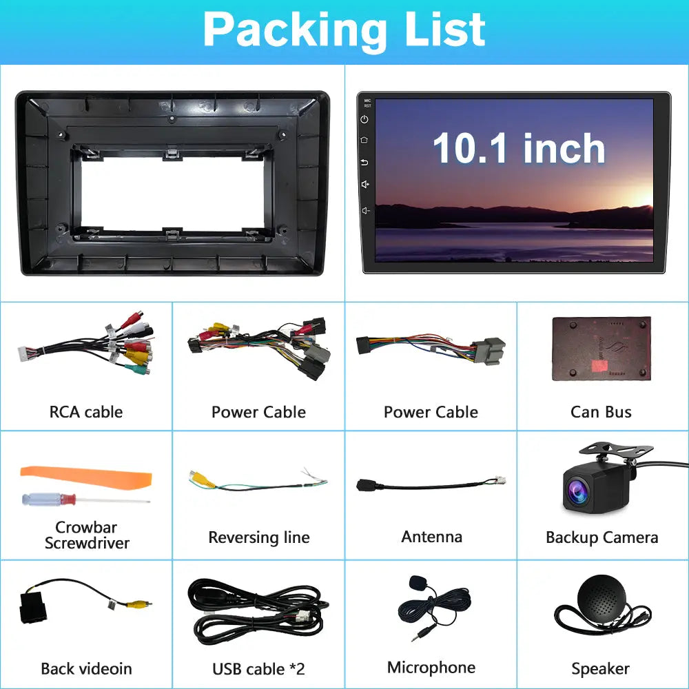 Android 13 10.1 inch Car Radio for Chevy/Chevrolet/GMC 2007-2014,4+64GB,with Bluetooth, DSP, GPS, with Wireless CarPlay & Android Auto AWESAFE