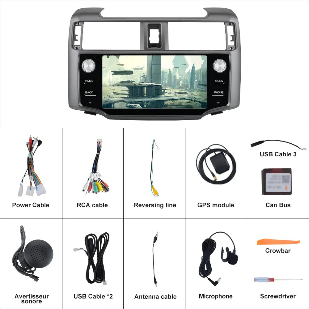 Car Radio Stereo Android 13 for Toyota 4Runner 2010-2019 Head Unit 4G RAM 64G ROM with Wireless CarPlay Android Auto AWESAFE SHOP