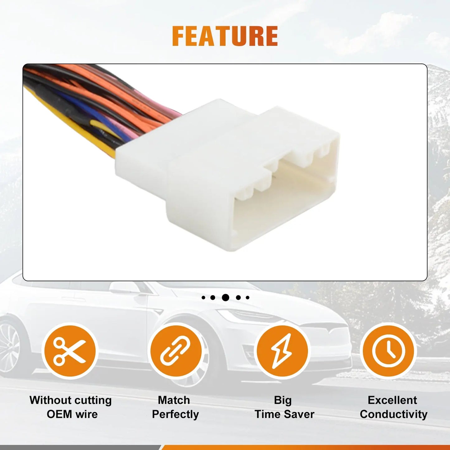 RAM Backup Camera Cable for Dodge RAM 2009-2012 & Grand Caravan 2008-2020, Connects to OEM Camera/Headrest (Grand Caravan Only) AWESAFE