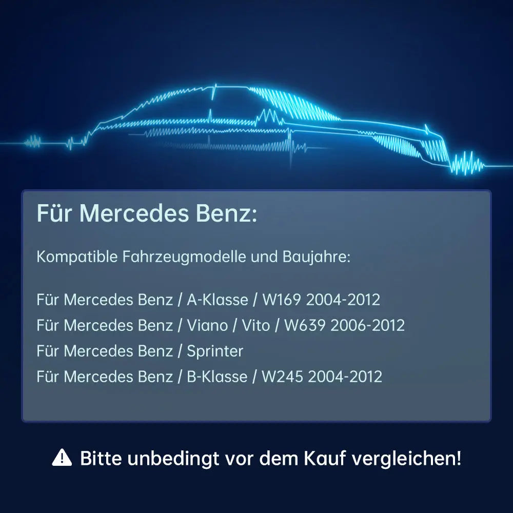 AWESAFE Car Radio 7 Inch Touch Screen 2 DIN for Mercedes-Benz, Autoradio for A-Class W169/B-Class W245/V-Class W639 Vito Viano/W906 Sprinter 2500/3000, Supports GPS/USB/Steering Wheel Controls AWESAFE