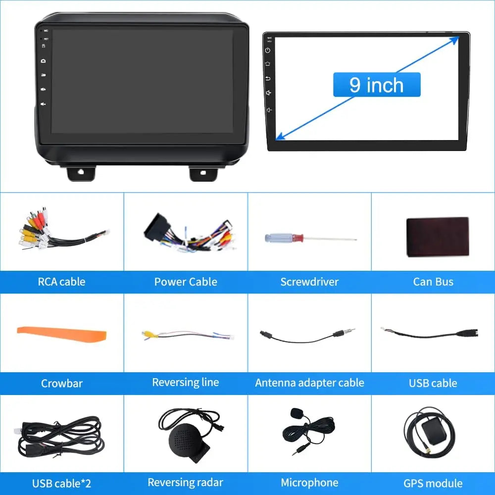 AWESAFE Android 10 Car Radio Stereo for Jeep Wrangler JL Gladiator 2018-2021 with Built-in Wireless Apple CarPlay & Android Auto AWESAFE