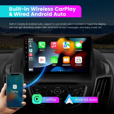 AWESAFE Android 12 Car Radio Stereo for Ford Escape 2013-2016 with Built-in Wireless Apple CarPlay & Android Auto AWESAFE