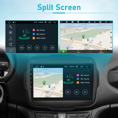 AWESAFE Car Radio Stereo Compatible with Jeep Renegade GPS Navigation Apple CarPlay Andriod Auto AWESAFE