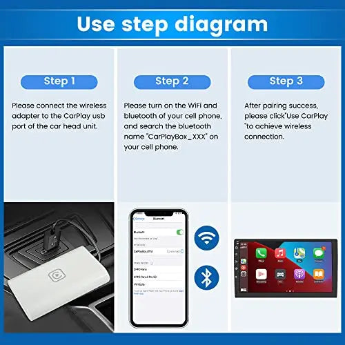 AWESAFE Wireless CarPlay Adapter for Factory Wired CarPlay Cars Wireless CarPlay Dongle Convert Wired to Wireless CarPlay AWESAFE