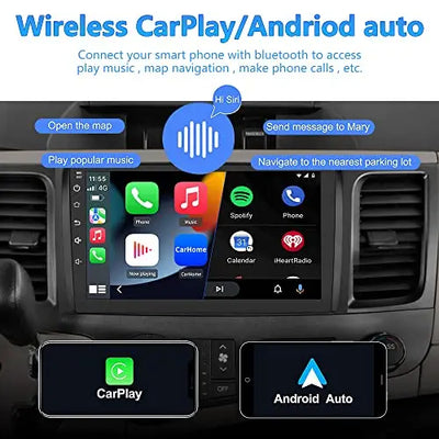 Android 12 Car Radio Stereo for Toyota Sienna 2011-2014 Wireless Apple CarPlay Andriod Auto 2G+32G with SWC WiFi GPS Navigation DSP Bluetooth FM Visit the j Junsun Store