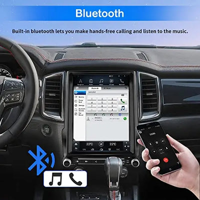 Car Radio Stereo for Ford Ranger 2019-2022 Built in Carplay/Android Auto Head Unit 4G RAM 64G ROM,12.1 Inch Touch Screen 1024*768 Resolution with SWC WiFi GPS Navigation DSP Bluetooth Plug and Play AWESAFE