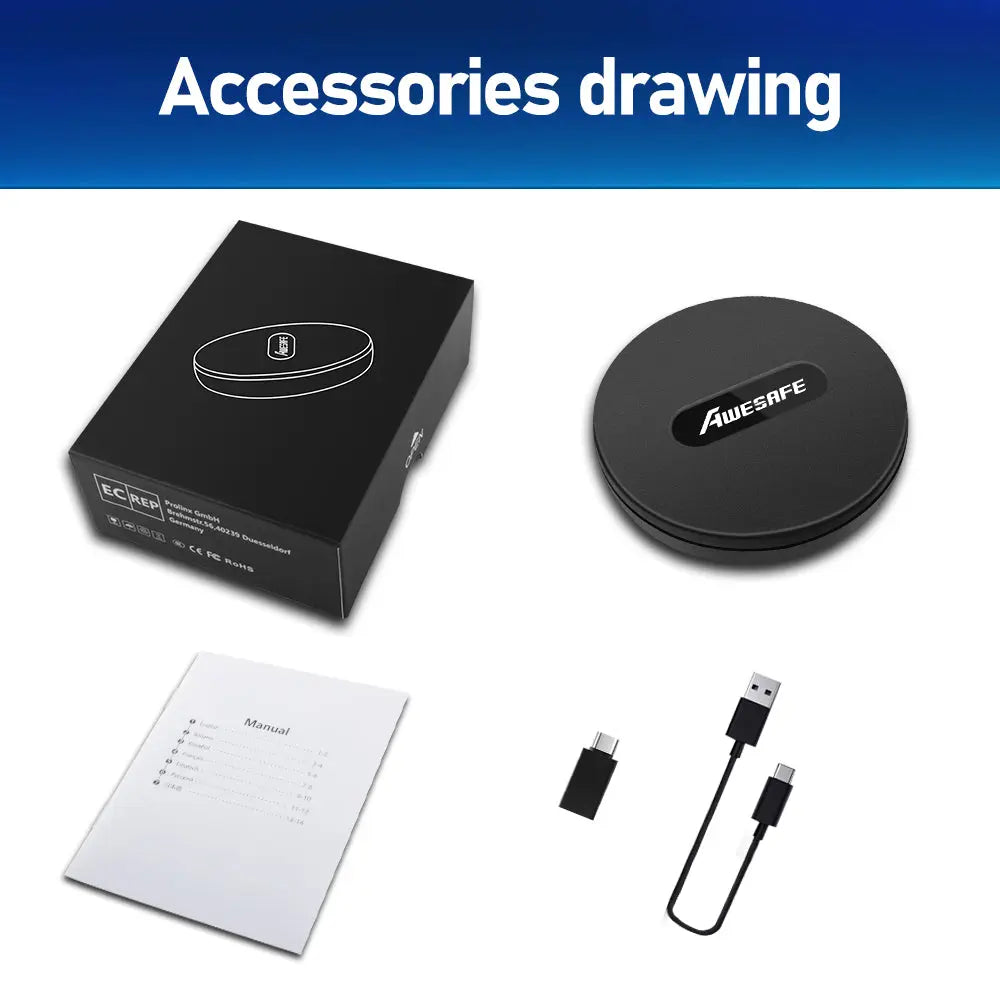 LAST DAY 49% OFF -AWESAFE Wireless CarPlay Adapter Plug & Play AWESAFE