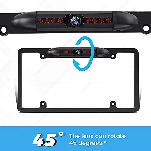 License Plate Frame Car Backup Camera, Rear View Camera 8 Bright LEDs Night Vision,Waterproof Reverse Camera 170° Wide View Angel for Universal Cars,SUV,Trucks,RV and More Brand: litillbuly