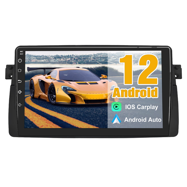 AWESAFE Android Car Stereo Para BMW Sistema Actualización de Radio de Pantalla Táctil con Carplay Inalámbrico Android Auto, Soporte Bluetooth WiFi Navegación GPS AWESAFE