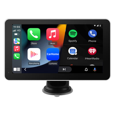 Radio portátil de 7 pulgadas conCarplay & Android AutoAdecuado para coches de 12-24V,camiones, caravanas, furgonetas. autocaravanas,remolques, etc. AWESAFE