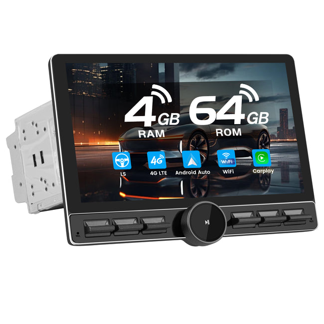 AWESAFE 2-DIN, Android 15, autoradio portatile da 10.6 pollici, Bluetooth, 64GB,CarPlay wireless &Android Auto