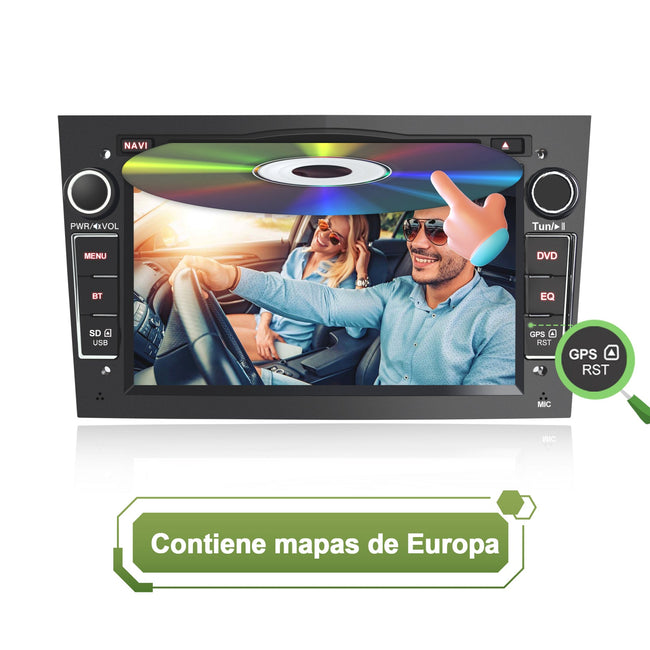 AWESAFE Radio Coche 7 Pulgadas con Pantalla Táctil 2 DIN para Opel, Opel Autoradio con Bluetooth/GPS/FM/RDS/CD DVD/USB/SD, Apoyo Mandos Volante, Mirrorlink y Aparcamiento (Negra) AWESAFE