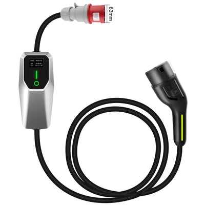 AWESAFE Tragbares EV-Ladeger (400V,32A)for véhicule électrique de type 2Wallbox mobile de 22 KW pour véhicules électriques Degré d'étanchéité lP65/IP55/1P54 AWESAFE